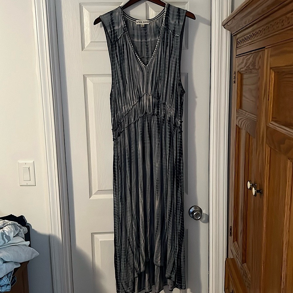 Knox Rose blue acid wash like cotton dress XXL
